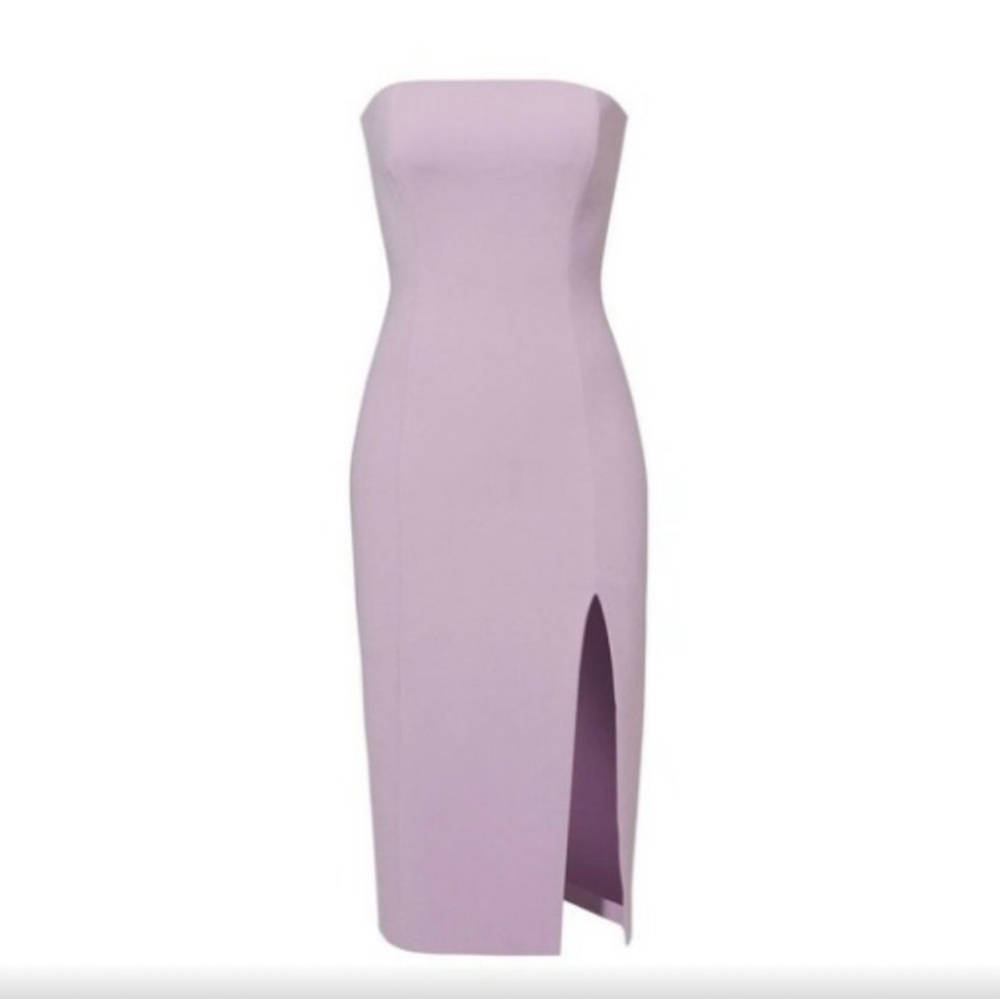 Jay Godfrey Purple Sheath Strapless Dress